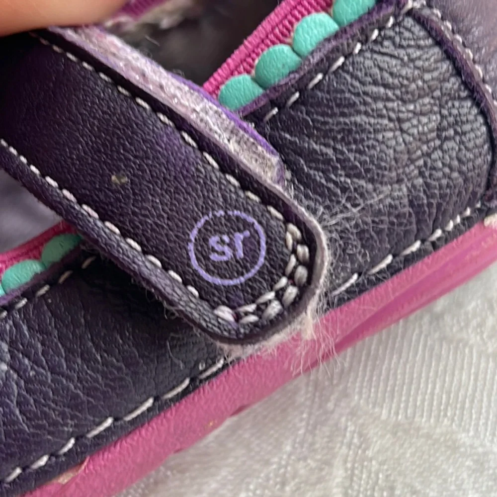 COPY - Stride Rite Baby girl purple leather Mary Jane Savanah Walkers Sz 3 mont…